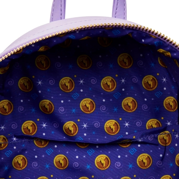 NEW Loungefly Disney Hercules Backpack Purple NWT Muses Clouds - Picture 5 of 10